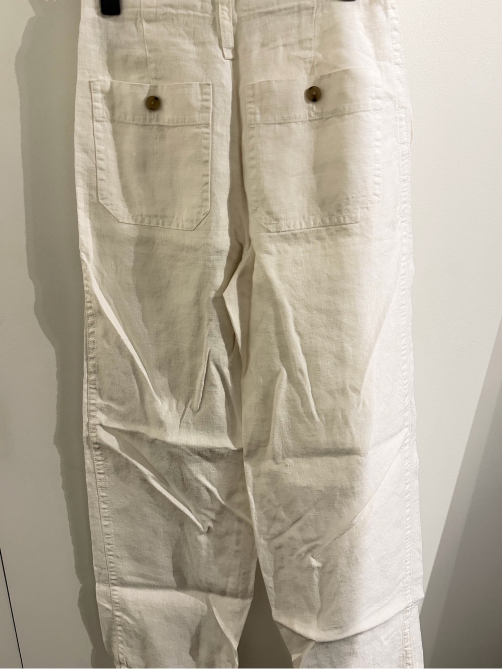 Vince White Drawstring Linen-Blend Joggers - Picture 7 of 11